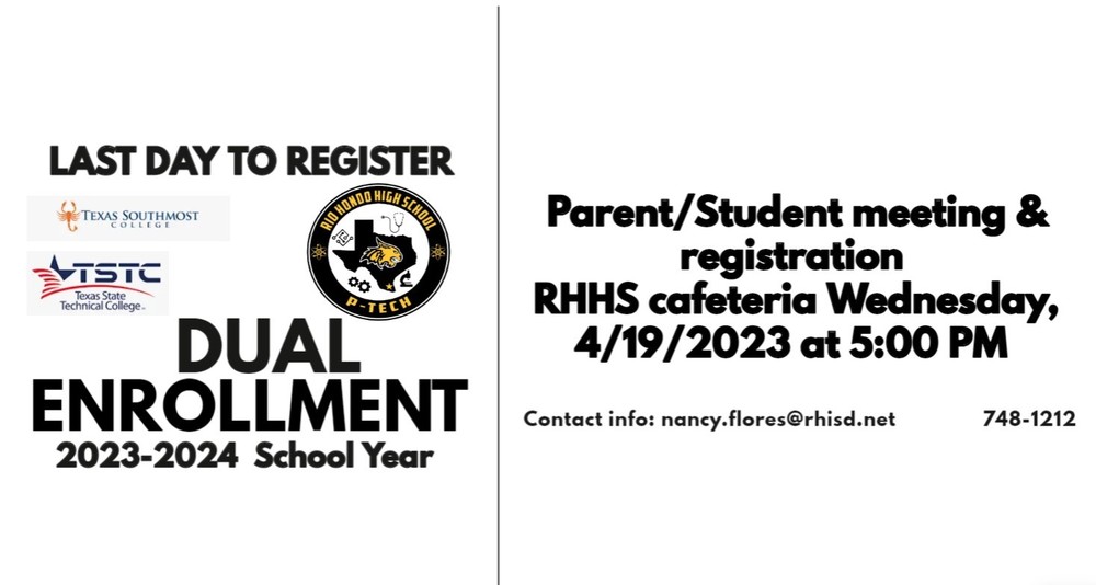 Last day to register for Dual Enrollment